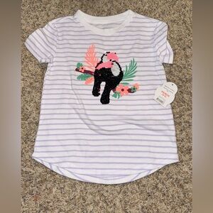 XS 4-5 girls sequin parrot tshirt